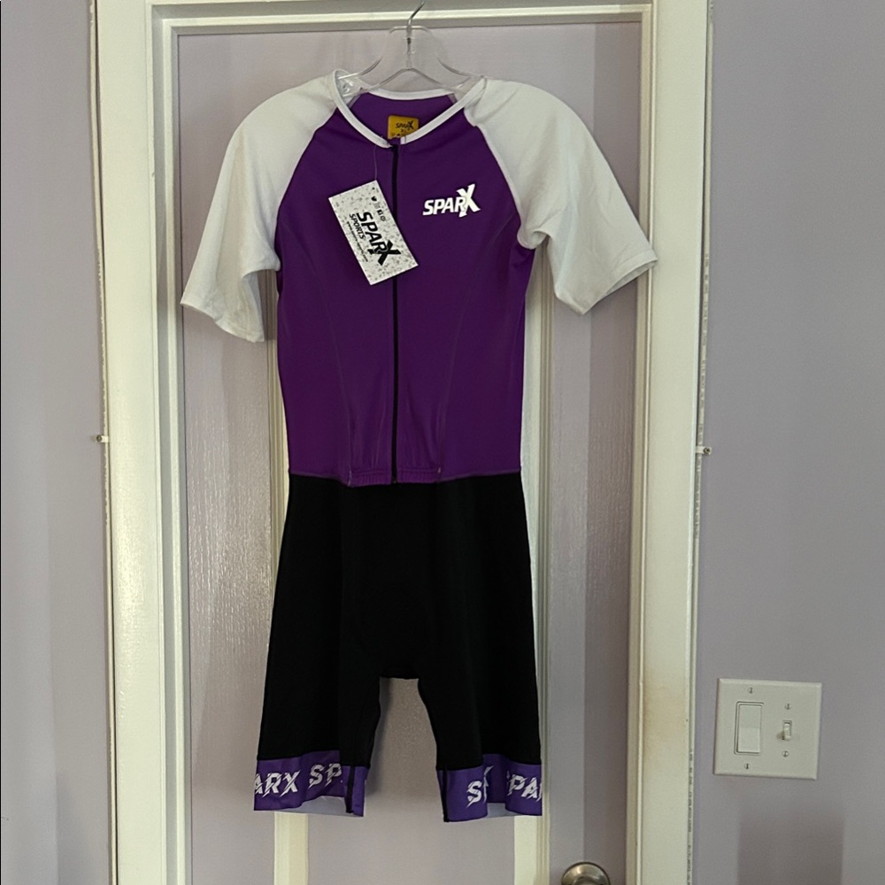 SPARX Purple and Black Women's Triathlon Suit XL New with Tag